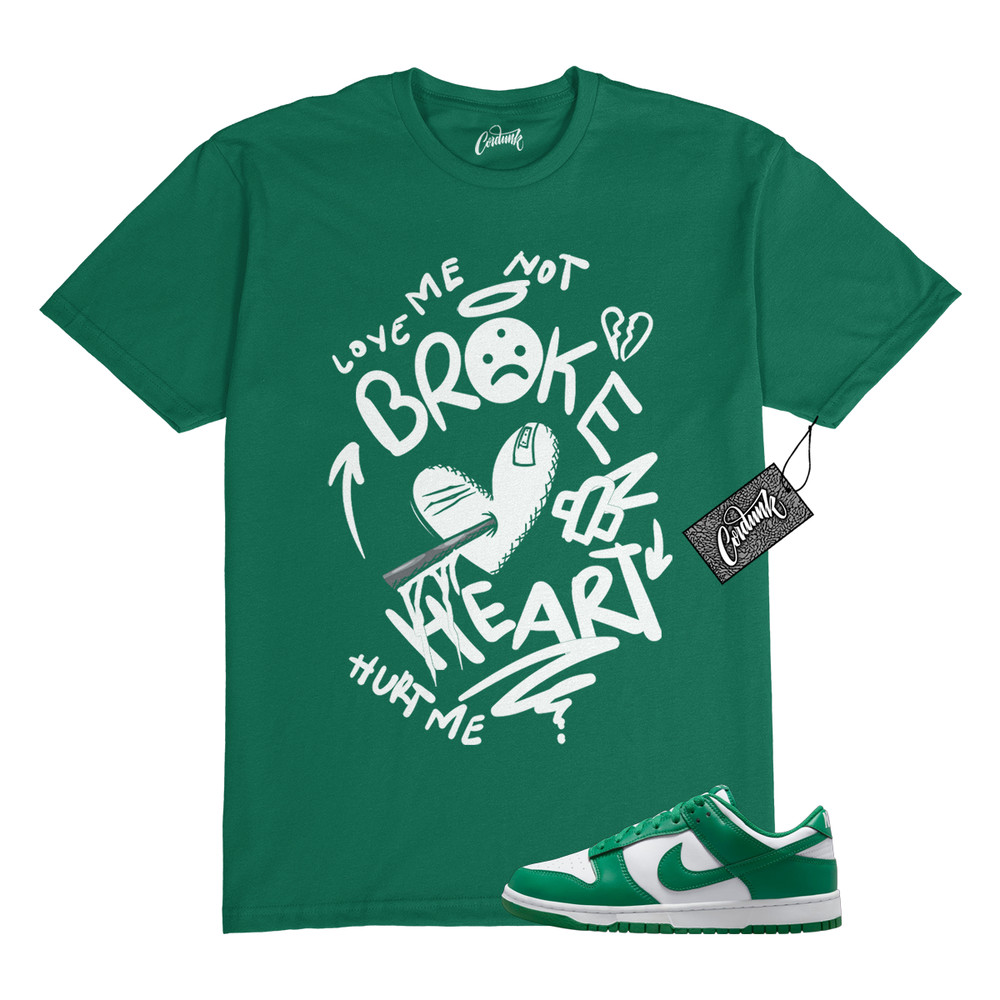 Dunk Malachite Green White Low T Shirt Match BROKEN