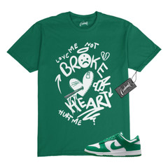 Dunk Malachite Green White Low T Shirt Match BROKEN
