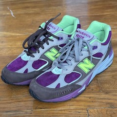 New Balance Stray Rats 991 Made in England Purple Green Suede Men’s Sneaker