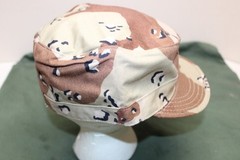US Military Issue Cap Desert Storm Chocolate Chip Camouflage Hat Size 7 1/2