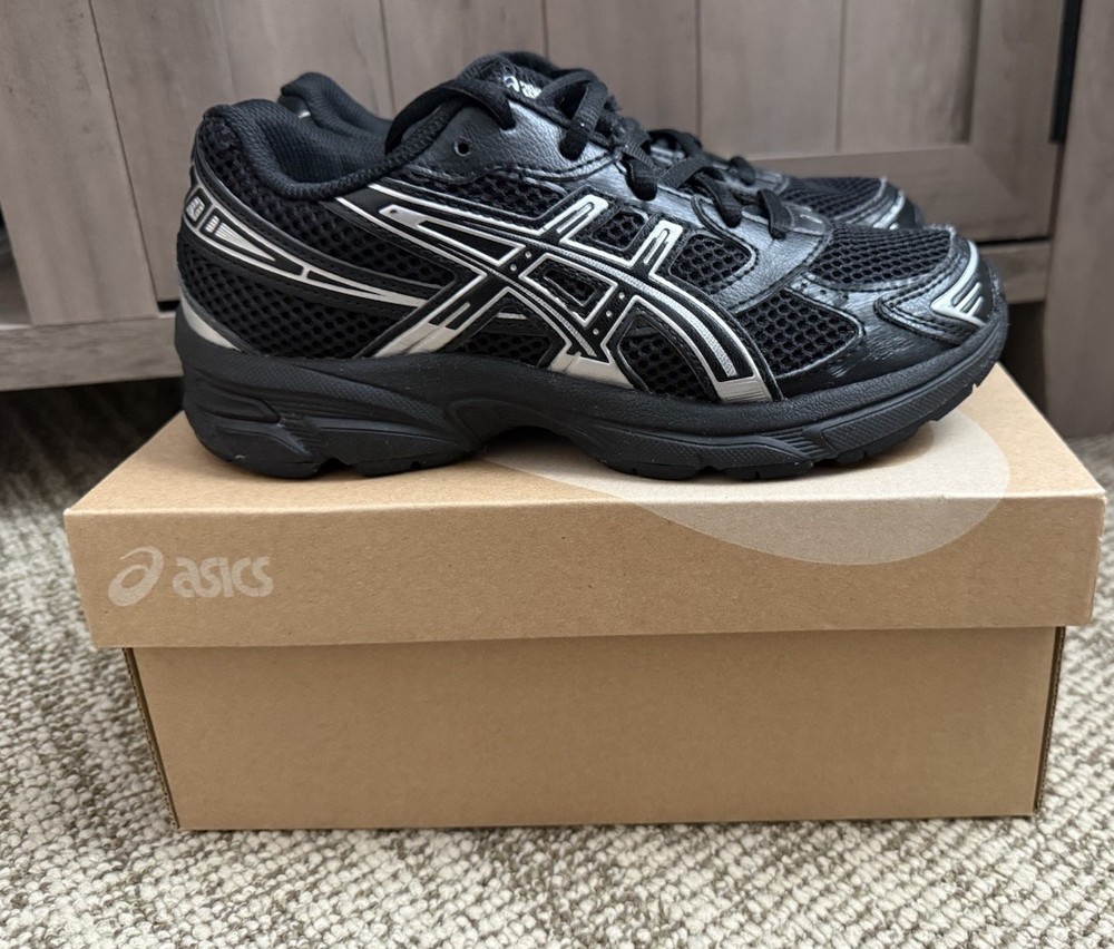 Asics Gel-1130 GS Big Kids’ Shoes Black/Pure Silver 1204A169-001 Size 4