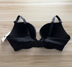 Calvin Klein 34D Push Up Plunge Bra Black Underwire Convertible Straps $52 NEW