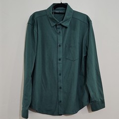 VRST Mineral Teal Heather Woven Button-Up Shirt Men’s M Stretch Moisture Wicking