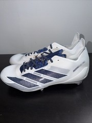 NWT adidas Adizero Electric Mens Football Cleats White Navy Blue IE6290 Sz 9