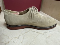 Johnston & Murphy Mens Brennan Taupe Suede Bucks Derby Shoes 11.5 M