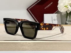 Jacques Marie Mage Sunglasses Black Tortoiseshell Square Frame 51-23mm