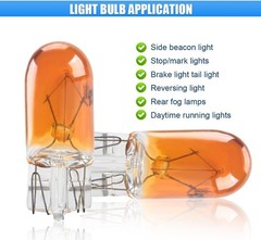10 PCS 12V 5W T10 Red Car Flat Foot Mini Light Bulbs, Halogen Qu Size: T10-Red