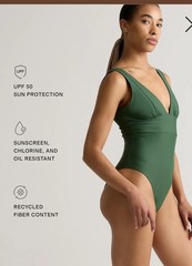 NWT Quince Italian Plunge One-Piece Swimsuit You Pick Size Color NWT and Liner