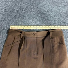 Lena Gabrielle Skirt Womens 14 Brown A Line Belted Knee Length Twill Pockets