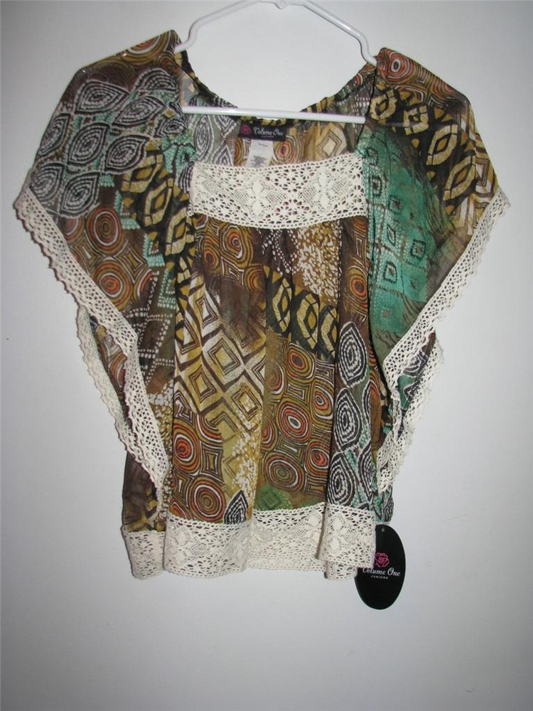 NWT VOLUME ONE JUNIORS OPEN ARM BLOUSE MEDIUM