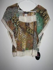 NWT VOLUME ONE JUNIORS OPEN ARM BLOUSE MEDIUM