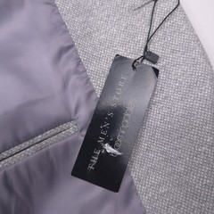 Bloomingdales Jersey Unstructured Sport Coat Mens 46R Gray Linen Blazer Jacket