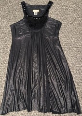 Baby Phat Black Shimmer Embellished Tunic Dress Size Small Made in USA Y2K PARTY
