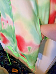Neon Tie Dye HOODIE JACKET DRESS XL: RAVE/ CLUB/ FESTIVAL/ PARTY/ Y2K/ UNIQUE