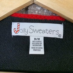 Jolly Sweaters Knit Christmas Sweater Holiday Poinsettia Women’s M