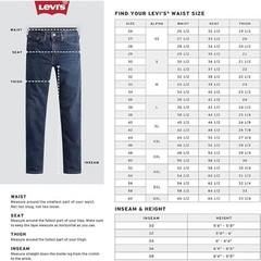 Levi Men’s 505 Regular Fit Jeans, Dark Stonewash, 33W X 30L NEW SEALED !