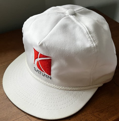 Vintage Saturn Hat Cap Snap Back White Mesh Trucker Advertising Mens 90s