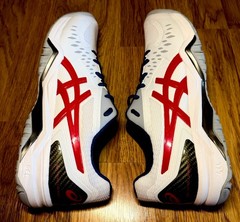 Asics Gel-Challenger 12 Mens Size 9 White Classic Red Blue 1041A045 EUC