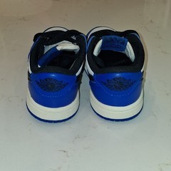 Jordan Air Jordan 1 Low (TD) Leather Lace-Up Sneaker Blue/White/Black 9C