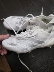 adidas Adizero Electric IE6286 Football Cleats White silver sz 7 New 🔥 Awesome