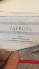 NWOT TALBOTS P XL Long Sleeve Crew Neck Knit Top Women Multi color stripe