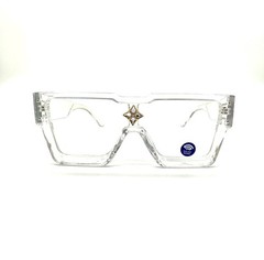 Unisex Clear Square Diamond Star Frame Blue Light Glasses