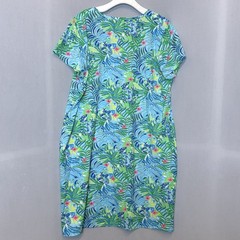 Lilly Pulitzer Dress Extra Large Blue Green Etta Short Sleeve Via Parigi Lions