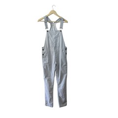 Purnell 2 26 Crosshatch Stretch Overalls Gray $99.00 MRSP Cotton Womens READ