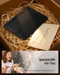 FINTIE Slim Minimalist Front Pocket Wallet, 4.4 x 0.4 x 3.5 inches, Black