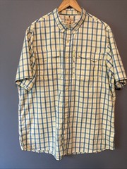 REDHEAD vented Shirt Men’s 2XLT blue yellow Plaid Short Sleeve Big Tall