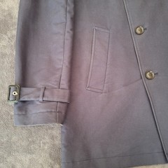 Common People Double Breasted Trench Coat 2XL Chest 48″ Navy Men’s Full Button F