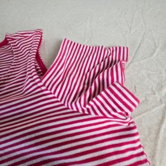 Michael Michael Kors Pink White Striped Cold Shoulder Womens shirt Medium