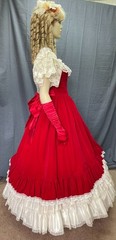 Red crushed velvet southern belle-excellent condition, adult small