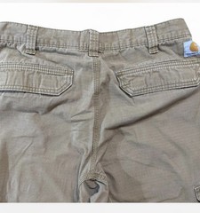 Carhartt Men’s Relaxed Fit Beige Ripstop Cargo Pants Straight Leg 34 Waist