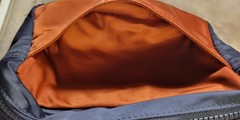 Madewell The Sport Camera Bag In Dark Orange/Navy Colorblock