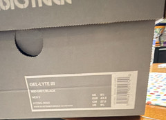 ASICS GEL-LYTE III H7ZNQ-9590 Black/Gray/White Leather Low Top Sneakers
