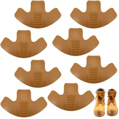 Geyoga 8 Pcs Boot Toe Protectors Work 9 x 4 cm/ 3.54 x 1.57 inch, Brown