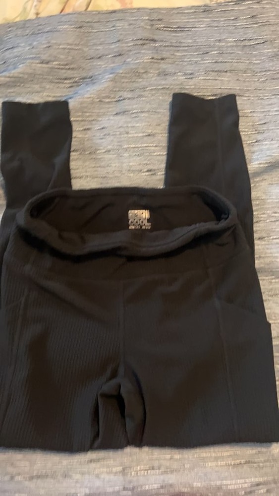 32 Degrees Cool Black Ribbed Leggings