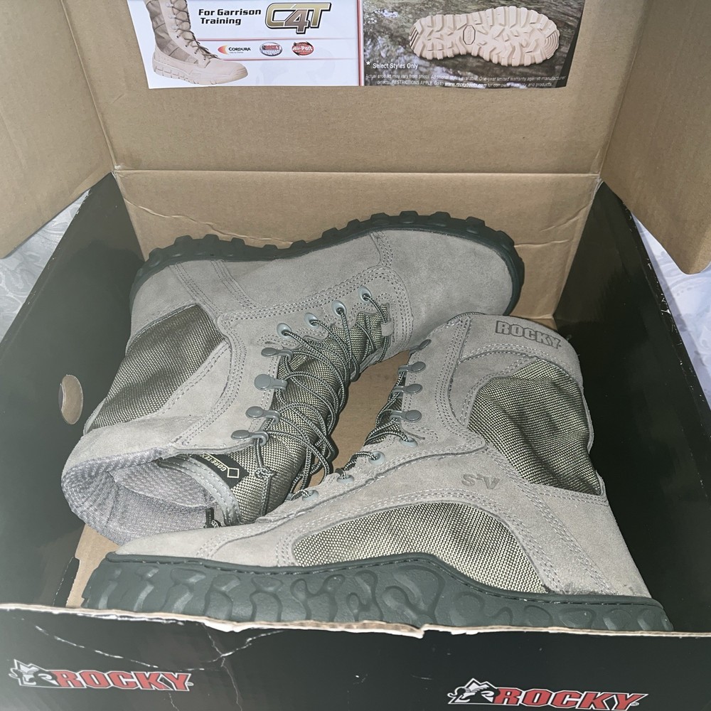 NEW Rocky S2V Tactical Military Boots Mens 9 1/2 9.5 Sage Green 103-1 Combat