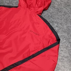 Spyder Pro HydroWeb Windbreaker Jacket Mens Large Red Hooded Full Zip DryWeb New