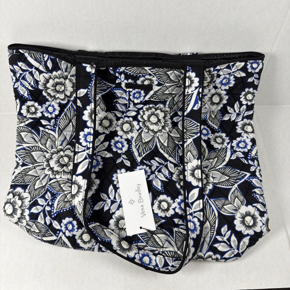 NEW Vera Bradley Iconic Tote Snow Lotus Handbag, New with Tags