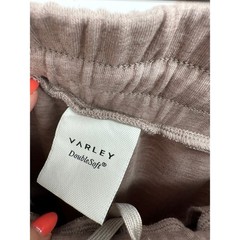 Varley DoubleSoft Rolled Cuff Jogger Pants 25″ Taupe Lounge Athleisure Sz M