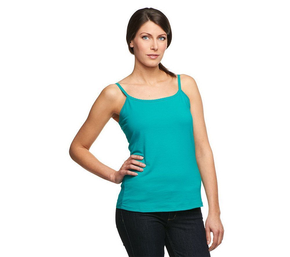 Liz Claiborne New York Essentials Size 2X Lapis Teal Scoop Neck Camisole