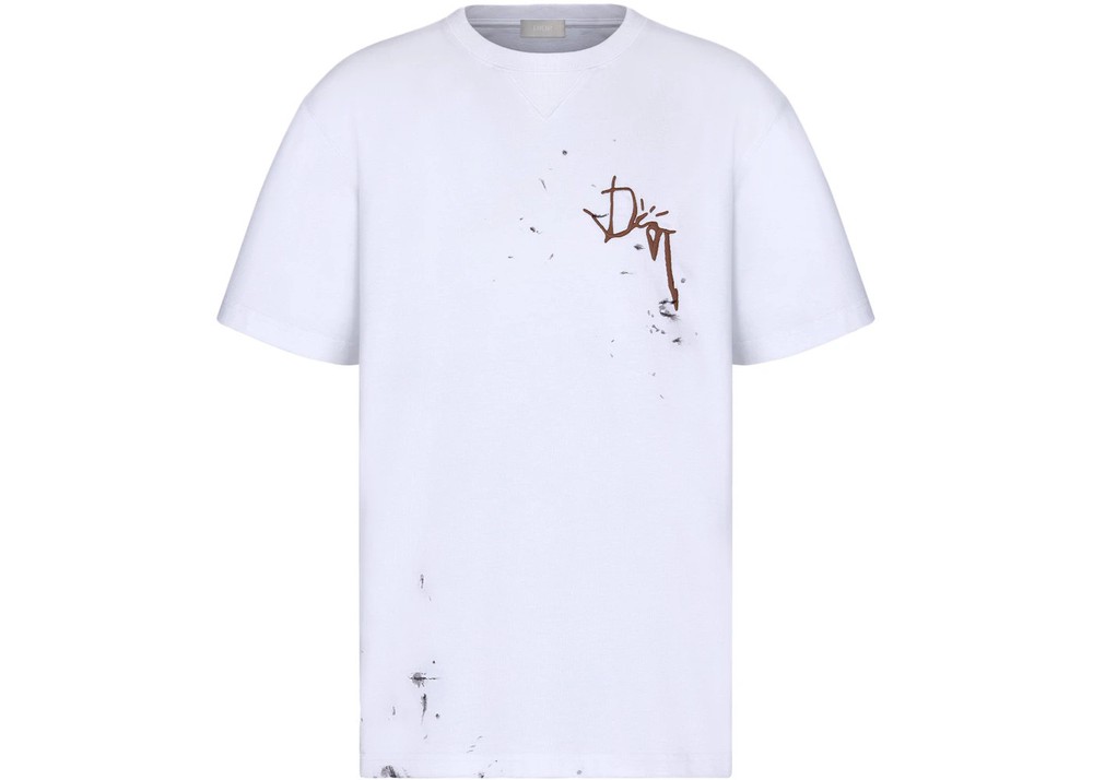 Size L – Dior x CACTUS JACK Oversized T-shirt White 283J685B0554_C088 Brand New
