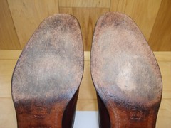 Men’s 11 M JOHNSTON & MURPHY Burgundy Leather Cap Toe Derby Blucher Dress Shoes