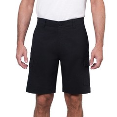 Wearfirst Men’s Classic Fit Stretch Fabric Cargo Shorts, Black, 30