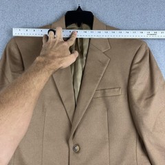 Club Room Blazer Mens 38S Brown Wool Silk Cashmere Sport Coat Jacket Italy