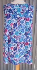 Woman Within Abstract Burst Print Sleeveless Button Swing Top Size 20–22