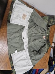 Howe & Dumar Jacket Mens Medium Green Camo Military Canvas Field Coat Lined
