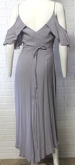 NWT Gianni Bini Gray Grey High Low Wrap Cold Shoulder Dress New CHOOSE SIZE